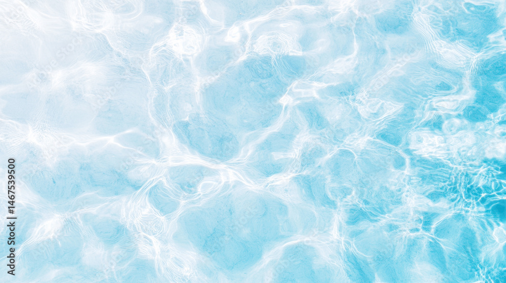 Naklejka premium Minimalistic blue water texture with serene light rays illuminating the depths below