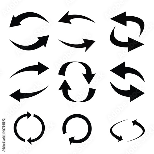 set of vector arrows