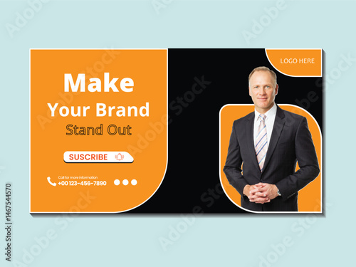 Clean & Corporate YouTube Thumbnail Design

