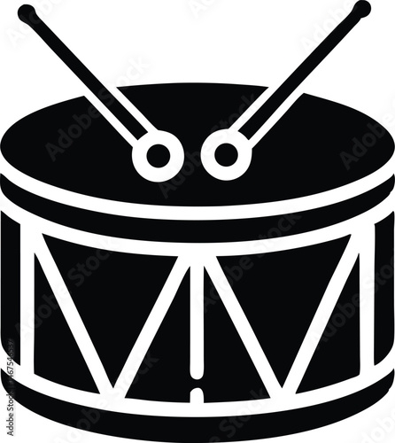 drum and sticks silhouette vector illustration