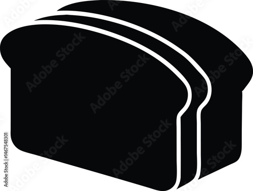 bread slice silhouette vector