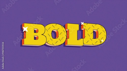 Fun Animated Inspirational word BOLD Sign Looping Background
