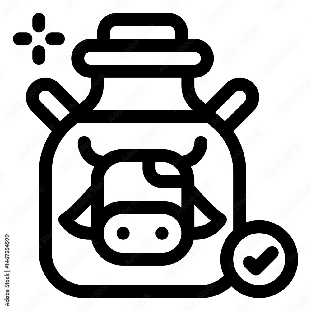 quality control milk outline icon and illustration quality control milk outline icon and illustration