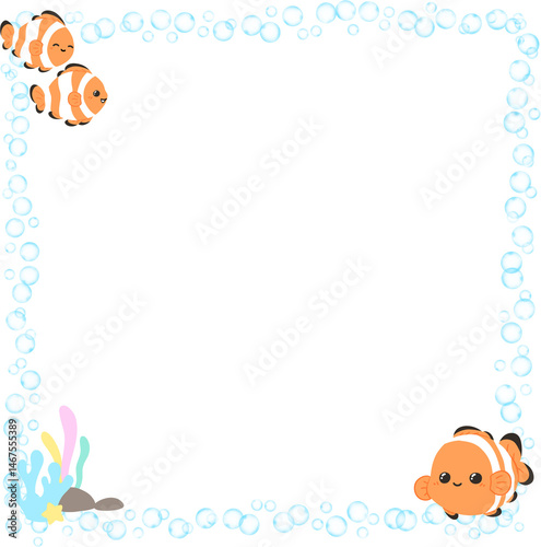 Bubbles Square with Nemo Frame