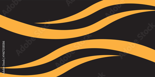 Vector blue line background curve element with black space for text and message design, overlapping layers