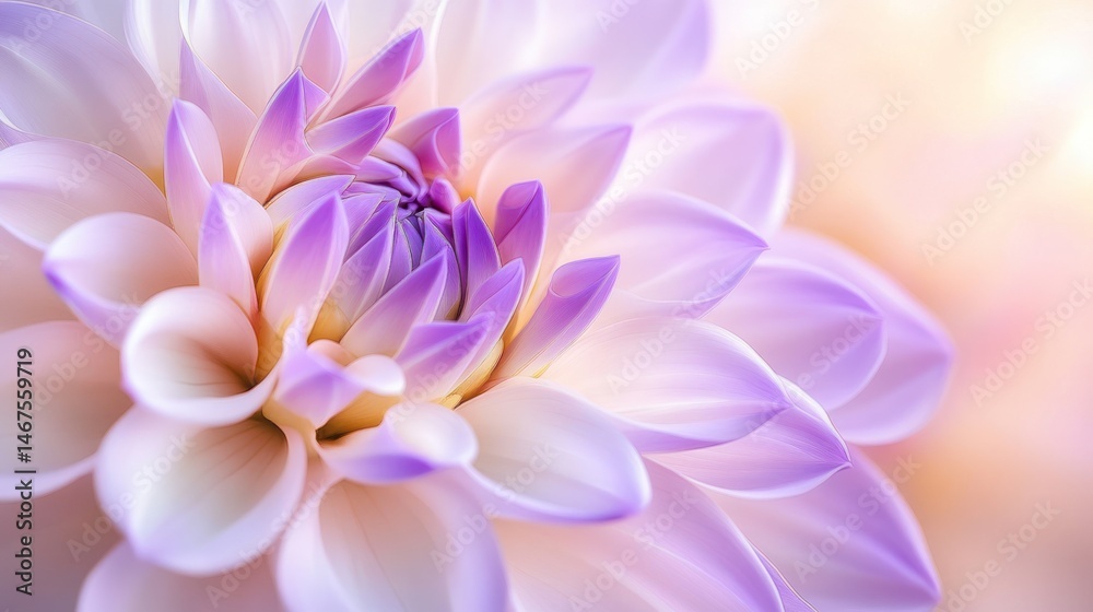 Close-Up of a Delicate Lavender Dahlia Flower