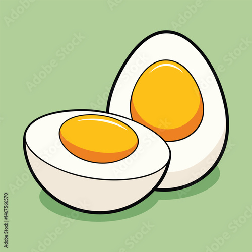 boiled sliced eggs.