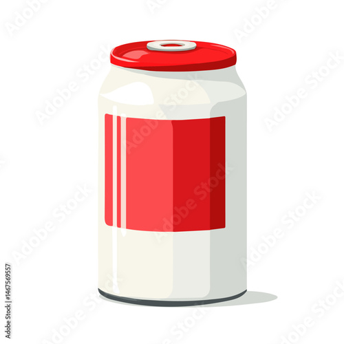 Milk Can Flat vector, minimalist design, isolated on a white background.