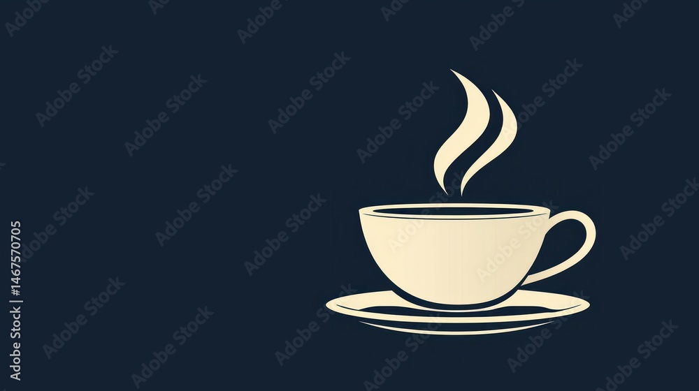 Obraz premium Simple coffee cup graphic