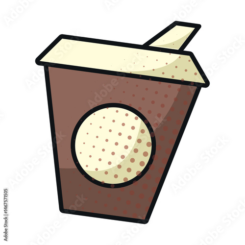 Brown Takeaway cup. Vector