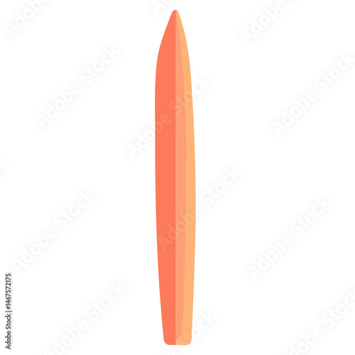 Nail File Flat vector, minimalist design, isolated on a white background.