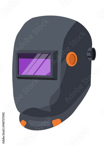 Welding Helmet - Industrial Safety Equipment Vector Illustration