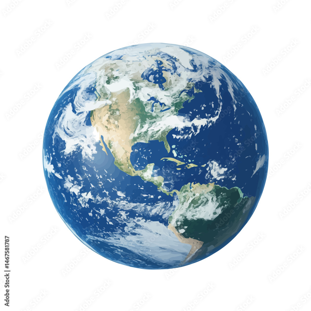 Flat vector Planet Earth, minimalist design, isolated on a white background. Flat vector Planet Earth, minimalist design, isolated on a white background.