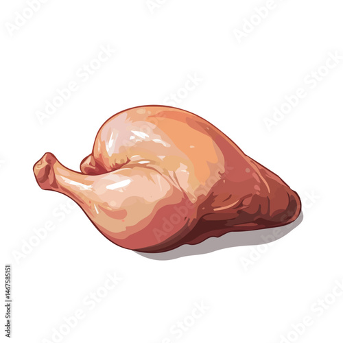 Flat vector Poultry, minimalist design, isolated on a white background.