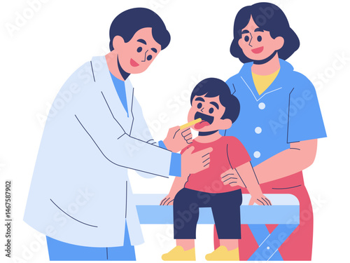 Pediatrician Examining Children