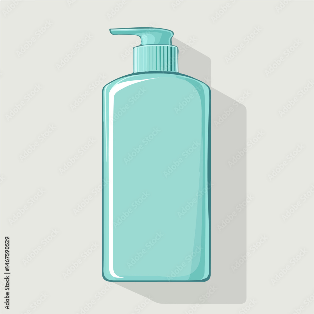 Shampoo Bottle Flat vector, minimalist design, isolated on a white background. Shampoo Bottle Flat vector, minimalist design, isolated on a white background.