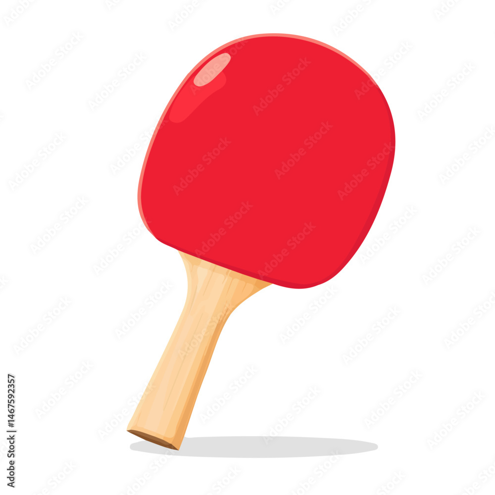 Flat vector Ping Pong Paddle, minimalist design, isolated on a white background. Flat vector Ping Pong Paddle, minimalist design, isolated on a white background.