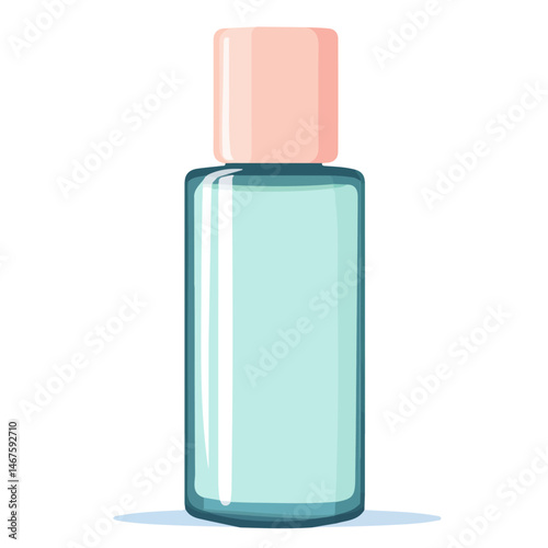 Skin Toner Flat vector, minimalist design, isolated on a white background.