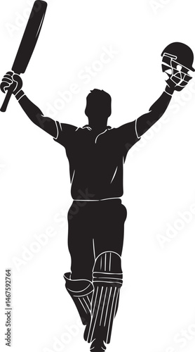 Cricket Player Silhouette Vector Collection for Sports Designs