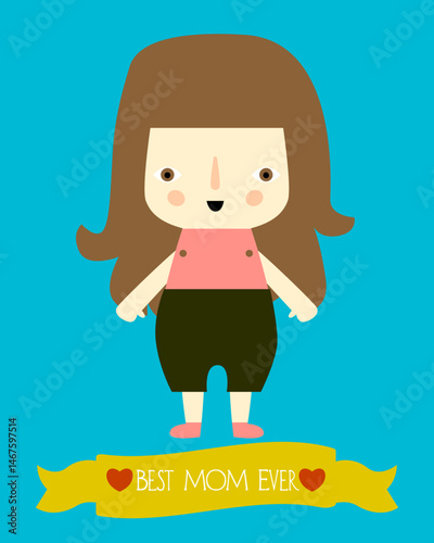 Best Mom Ever Paper doll