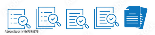 Document icon set. Document, file, notepad, accept, form sign, Invoice payment icon pack. vector illustration eps