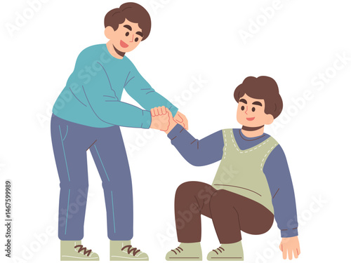 Friend Helping each Other