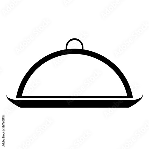 restaurant cloche isolated on white background