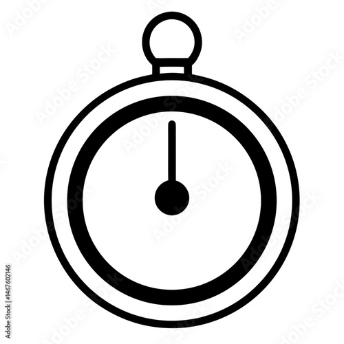 stopwatch icon on metal internet button