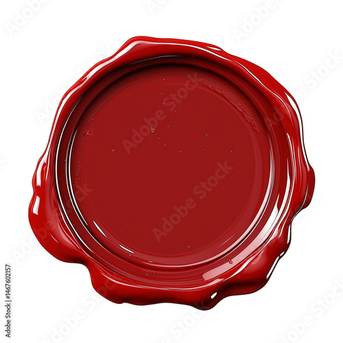 Wallpaper Mural Wax seal in vibrant red color on flat surface Torontodigital.ca