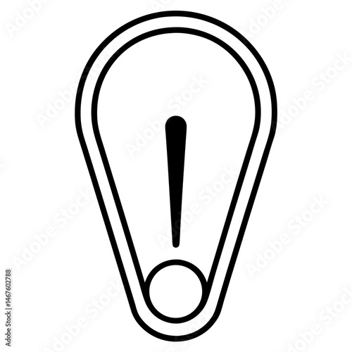 exclamation mark on white background