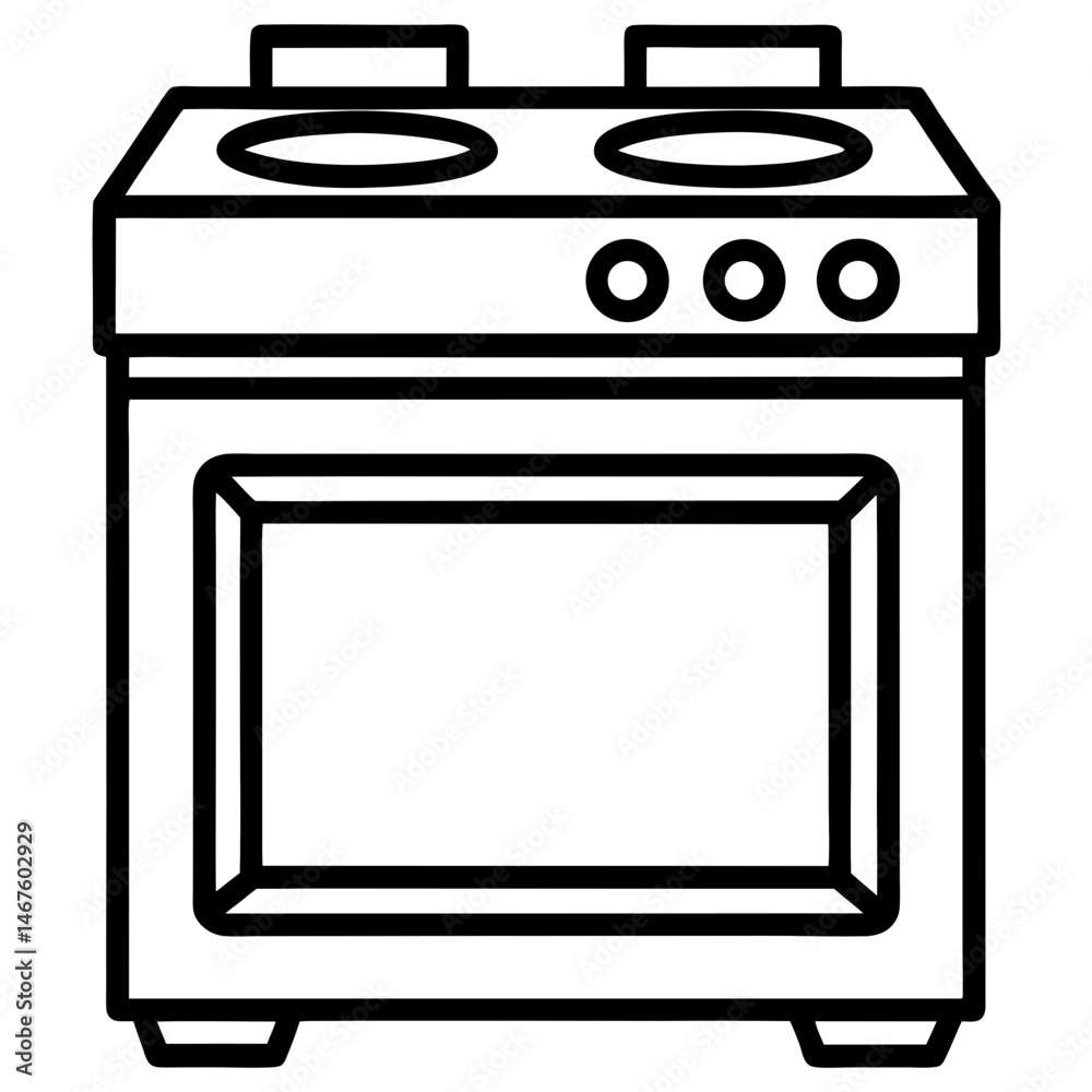 illustration of a stove