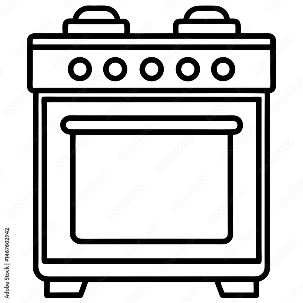 illustration of a kitchen stove