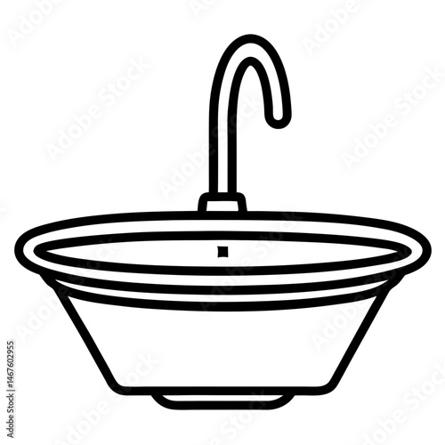 vector illustration of a kitchen sink