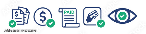 Document icons. Contract line icon set.Containing contract, agreement, passport, ID card, certificate, license, patent, testament and more. Vector solid icons collection. Illustration eps 10