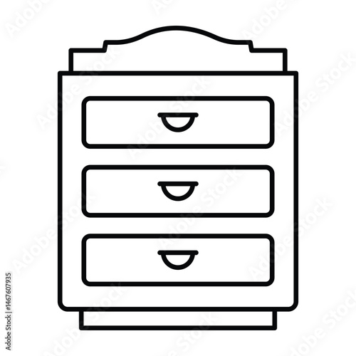 Chest Of Drawers thinline icon, vector, pixel perfect, illustrator file 
