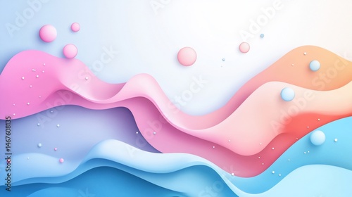 Elegant abstract gradient background with fluid shape and pastel color palette
