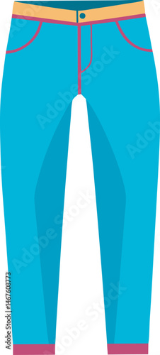 A stylish vector art illustration showcasing trendy skinny jeans, perfect for fashion designs, marketing materials, and modern clothing advertisements.