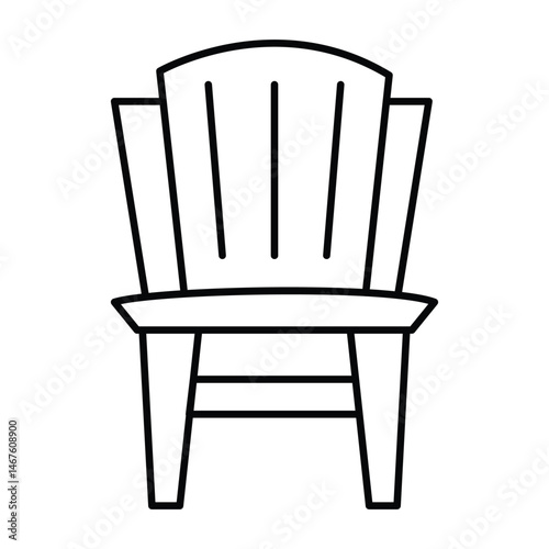 Dining Chair thinline icon, vector, pixel perfect, illustrator file 
