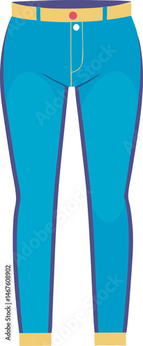 A stylish vector art illustration showcasing trendy skinny jeans, perfect for fashion designs, marketing materials, and modern clothing advertisements.