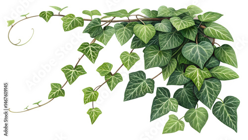 green leaves isolated on white