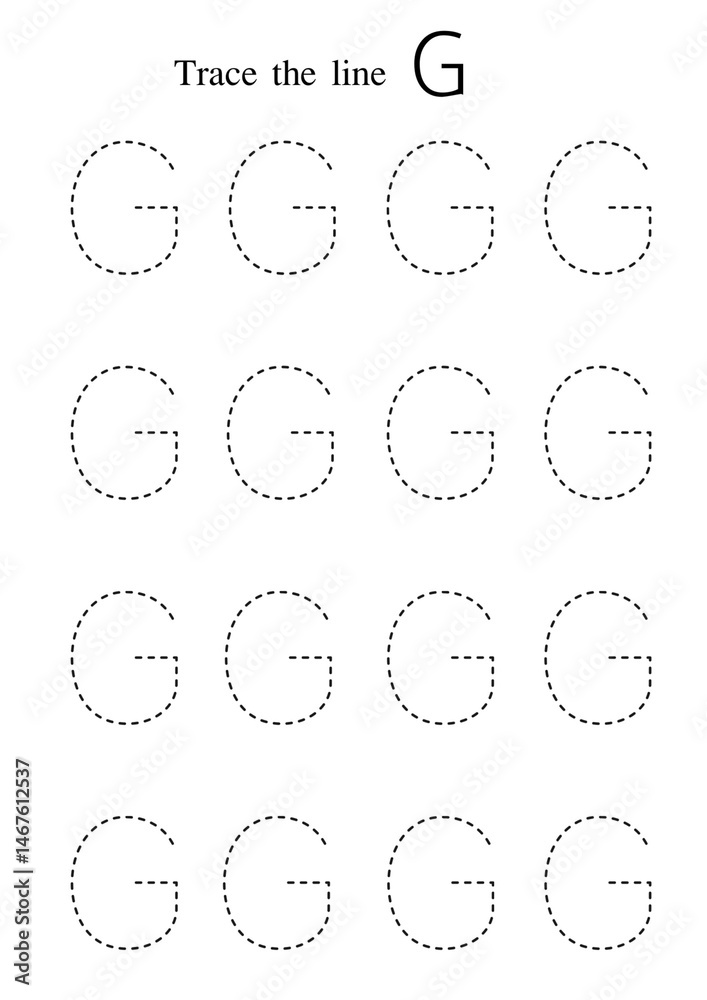 Trace the letter work sheet Trace the letter work sheet