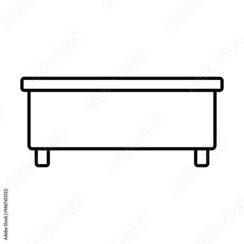 Storage Bench thinline icon, vector, pixel perfect, illustrator file 
