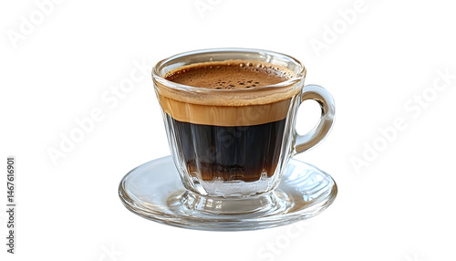 Espresso in glass cup