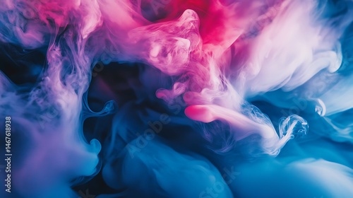 Abstract ink blend, vibrant colors