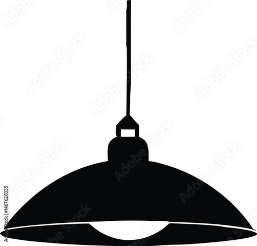 Hanging pendant light silhouette,lighting home decor illustration silhouette