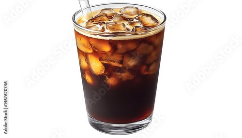 Iced coffee drink in glass