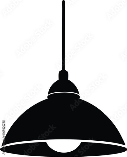 Hanging pendant light silhouette,lighting home decor illustration silhouette