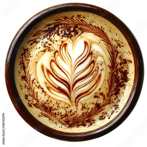 Latte art coffee drink