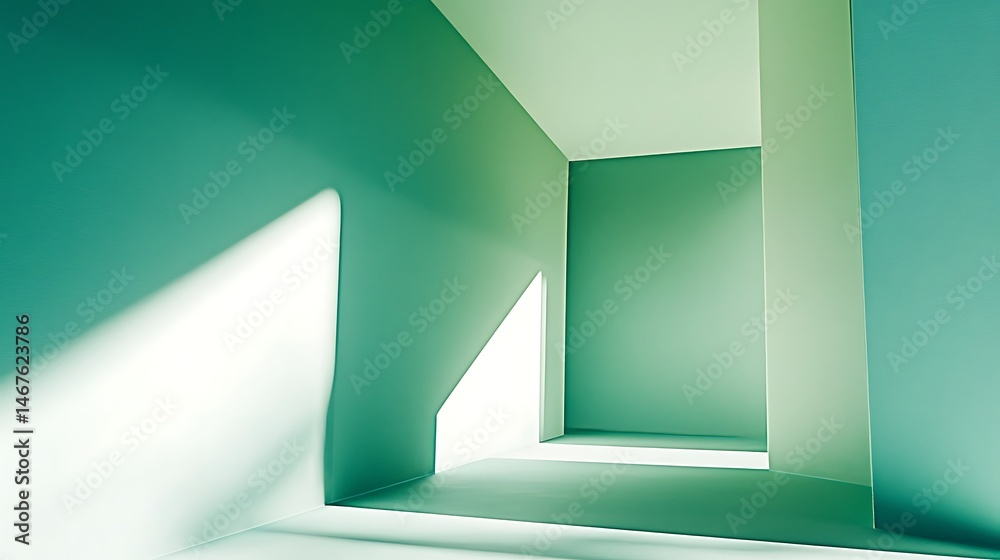 Fototapeta premium Abstract interior space, light and shadow