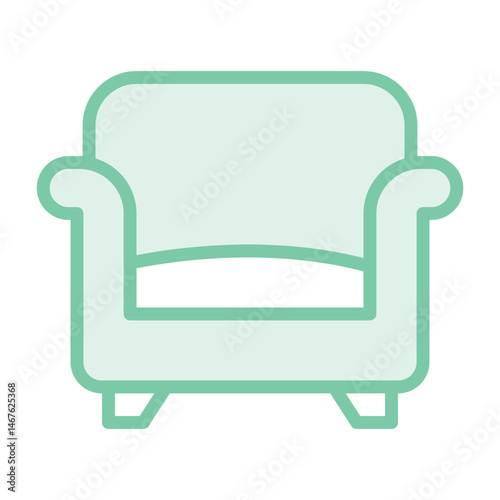 Armchair duotone line icon, vector, pixel perfect, illustrator file 
